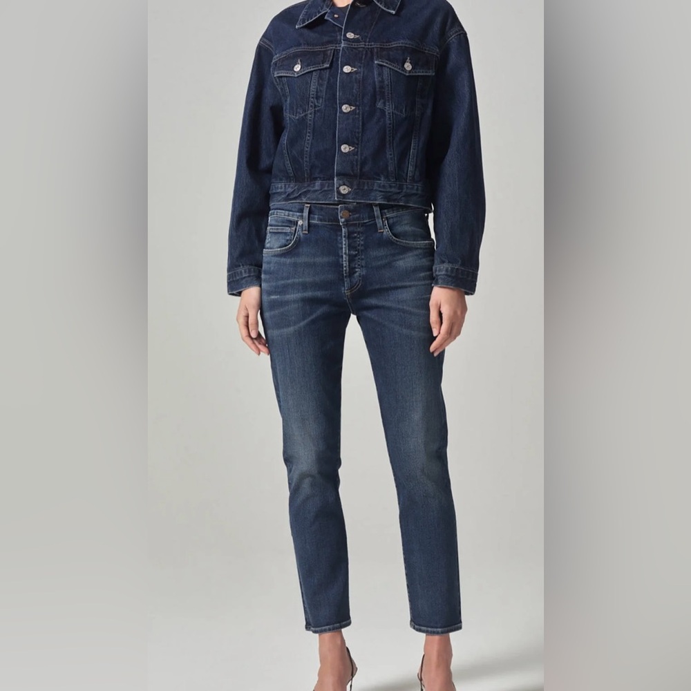 Citizens Of Humanity Blue Boyfriend Jeans with Subtle Fading